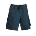 thumbnail image 1 of Plus Size Pants Men's Multi-Pocket Workwear Shorts Loose Fit Jogging Athletic Five Pants Blue XXL(XXL), 1 of 9