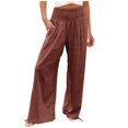 thumbnail image 1 of Plus Size Pants for Women Drawstring High Waisted Solid Color Casual Leg Binding Loose Casual Long Pants Womens Jogging Elastic Bottom Soft Fall Wianter Clothes 2026, 1 of 8