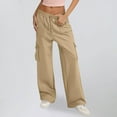 thumbnail image 1 of Plus Size Pants for Women, Women Sports Pants Trousers Jogging Sweatpants Jogger Pants Women High Waisted Pants (Beige,XL), 1 of 5