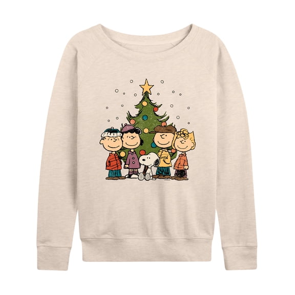 Peanuts - Peanuts Christmas Group - Women's French Terry Long Sleeve Pullover