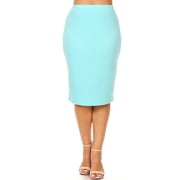 Women's Plus Size Solid Casual Sexy Knee Length High Waist Pencil Skirt