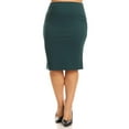 thumbnail image 1 of Plus Size Pencil Skirt - Sexy High Waist, Solid Color, Knee Length, 1 of 4