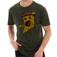 thumbnail image 1 of Plus Size Pizza Monster Graphic Design Unisex Ring Spun Cotton Vintage Short Sleeve Crewneck Tee Shirt - Vintage Olive XL, 1 of 4