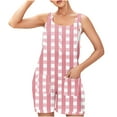 thumbnail image 1 of Plus Size Plaid Overalls for Women Strap Shorts Jumpsuit Trendy Summer Casual Suspender Bodysuit, 1 of 7