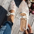 thumbnail image 1 of Plus Size Pointed Toe Bowknot Rhinestone Comfortable Women's Casual & Dress Shoes Daily Wear Spring Summer Wide Width Office Work White A 5.5, 1 of 9