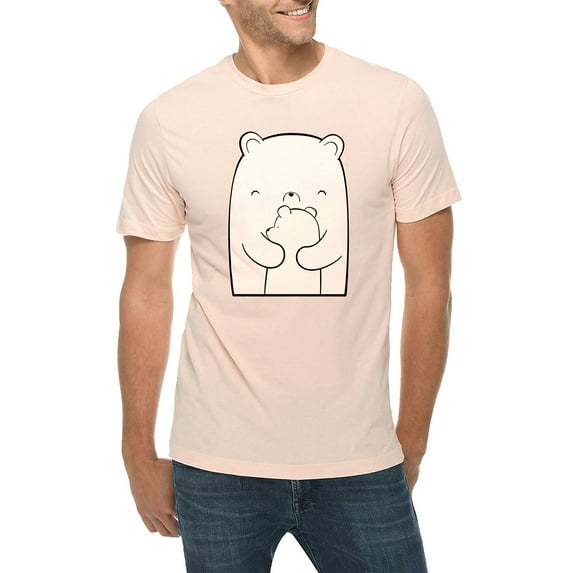 Plus Size Polar Bear Mom Graphic Design Deluxe Jersey T-Shirt - Pale Pink 3XL