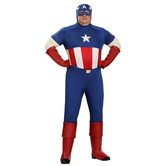 Plus Size Premium Captain America Costume for Men
