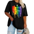 thumbnail image 1 of Plus Size Pride Shirt: Rainbow Heart Graphic Tshirt LGBT Gay Pride Tees Casual Short Sleeve Tops Tops Tee, 1 of 4