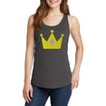 thumbnail image 1 of Plus Size Princess Peach's Crown Ladies Core Cotton Tank Top - Charcoal XL, 1 of 2