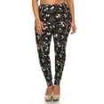 thumbnail image 1 of Plus Size Print, Full Length Leggings In A Fitted Style With A Banded High Waist Multi, 1 of 4