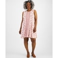 thumbnail image 1 of Plus Size Printed Flip-Flop Dress Runway Shitake 1X, 1 of 1