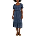 thumbnail image 1 of Plus Size Printed On-Off Ruffle Hem Dress Tropical Punch 1X, 1 of 1