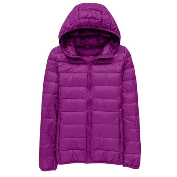 Plus Size Puffer Jacket For Women Ultra Lightweight Warm Winter Coat Compact Travel Design With Storage Bag