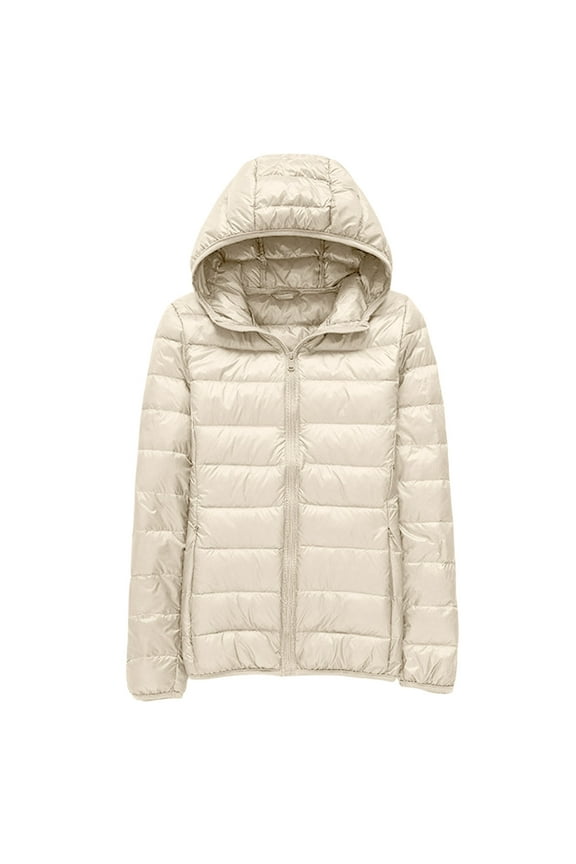 Plus Size Puffer Jacket For Women Ultra Lightweight Warm Winter Coat Compact Travel Design With Storage Bag