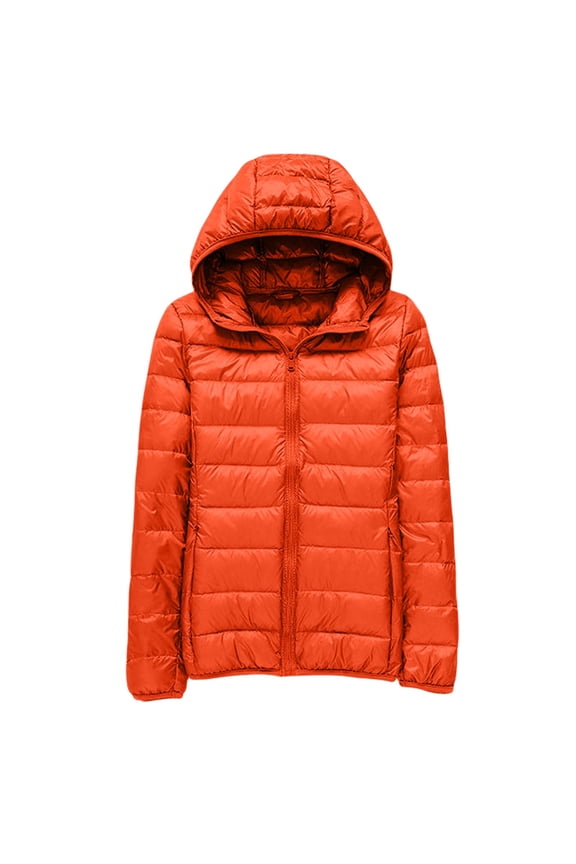 Plus Size Puffer Jacket For Women Ultra Lightweight Warm Winter Coat Compact Travel Design With Storage Bag