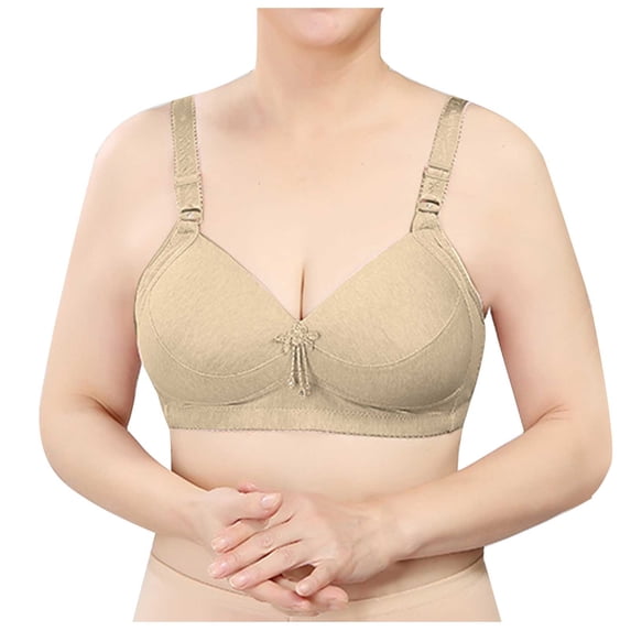 Womens Plus Size Push Up Bras Fashion Solid Comfortable Hollow Out Bra Underwear No Underwire V-Neck Pullover Bra Feature Hook and Eye Closure Longline Bra Style Y-284 S