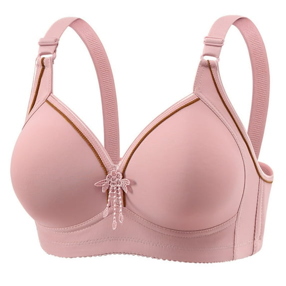 Plus Size Push Up Bras for Women Full Coverage Basic Everyday Bra Comfort No Underwire T-Shirt Bra (B-C Cup)