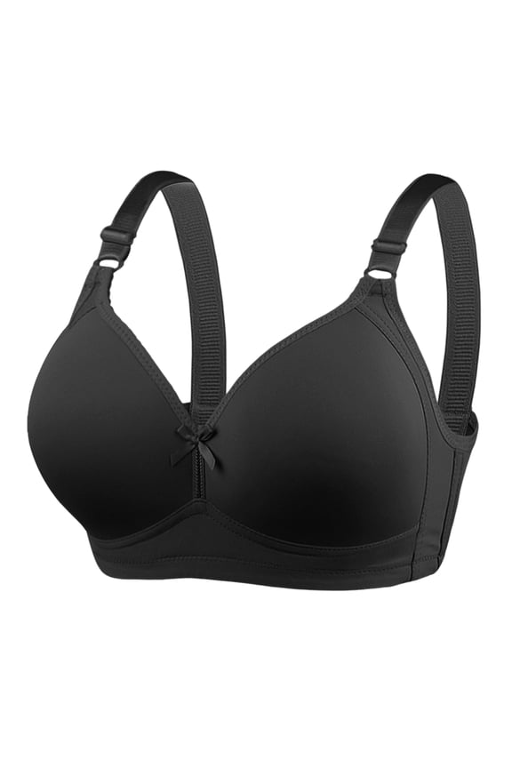 Plus Size Push Up Bras for Women Hide Back Fat Smoothing Bra Underwire Support Bras Black 52