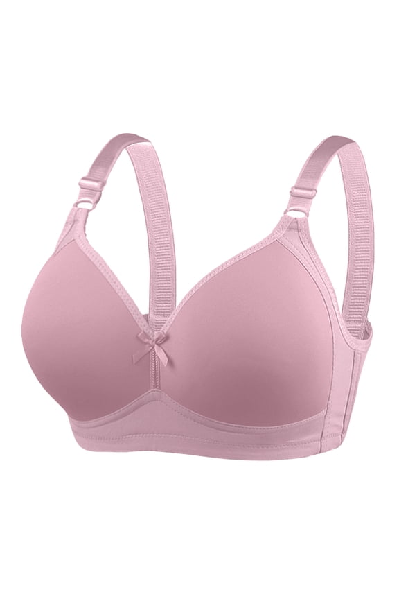 Plus Size Push Up Bras for Women Hide Back Fat Smoothing Bra Underwire Support Bras Pink 50