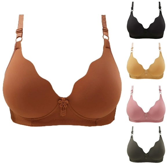 Plus Size Push Up Bras for Women - Underwire Support, Hide Back Fat Smoothing, Padded T-Shirt Bra for Everyday Complexion 38