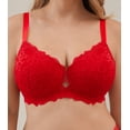 thumbnail image 1 of Plus Size Push Up Full Coverage Bra - Padded Underwire, Adds a Cup Size & Lift Up Bra, Red, 1 of 8
