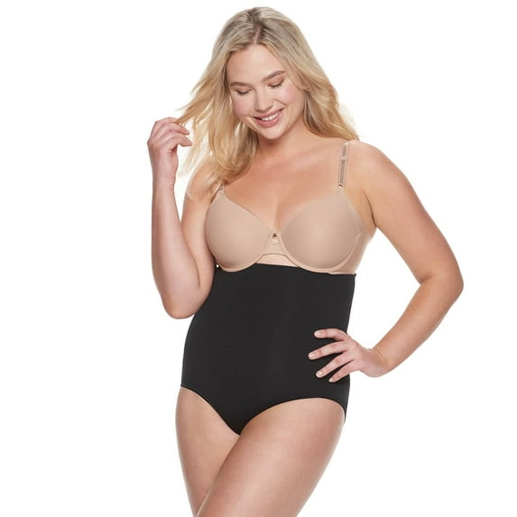 Plus Size RED HOT by SPANX® Women's Ultra-Firm Control Shapewear Flat Out Flawless High-Waist Brief FS4115 Color: Very Black Size: 2X