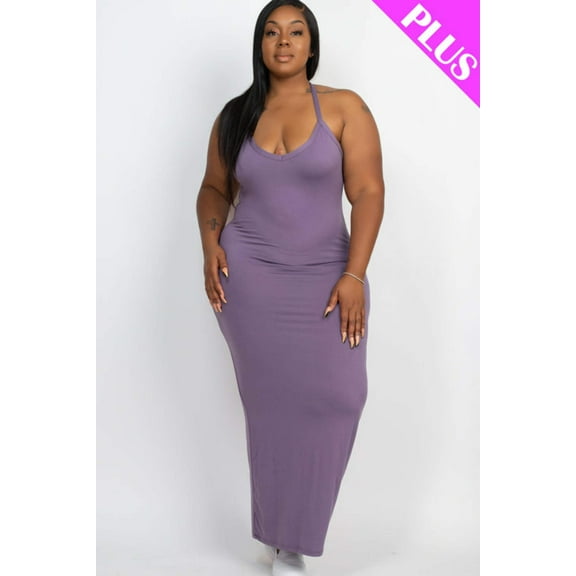 Plus Size Racer Back Maxi Dress