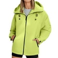 thumbnail image 1 of Plus Size Rain Jacket Women Windbreaker Hooded Jackets Sun Protection Lightweight Jacket Packable Waterproof Rain Coat Hiking Functional Windbreaker Work Coat (Green,3XL), 1 of 4