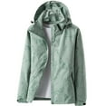 thumbnail image 1 of Plus Size Rain Jackets for Women Long Waterproof Windbreaker Jacket with Hood Trendy Lightweight Packable Raincoats, 1 of 4