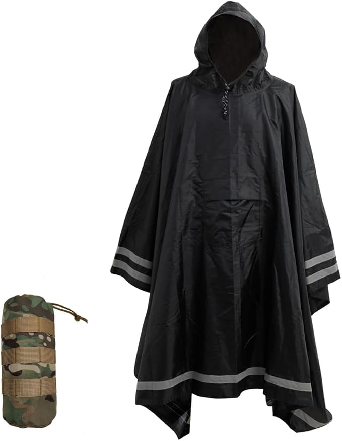 タグ付✨️I'm/matereal 新作 all weather poncho Line Rain Poncho - Onyx Black