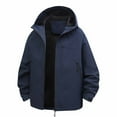 thumbnail image 1 of Plus Size Raincoat Women's Lightweight Waterproof Breathable Lined Hooded Softshell Rain Jacket Windbreaker Long Coat, 1 of 6