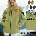 thumbnail image 1 of Plus Size Raincoat for Women Men Water Proof Breathable Thin Bicycle Travel Cycling with Hood Windbreaker Travel Jacket Green S-2XL, 1 of 9