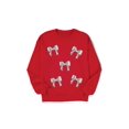 thumbnail image 1 of Plus Size Red Sequined Baseball Bow Graphic Sweatshirt for Casual Fall Style - [ZhiHiMeRi] | 2XL, 1 of 6