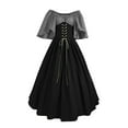 thumbnail image 1 of UPPADA Womens Renaissance Faire Dresses Medieval Irish Traditional Plus Size Dresses Ruffle Over Dress Corset Retro Cosplay Gown, 1 of 5