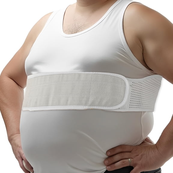 Plus Size Rib Brace for Women & Men  Extra Long Rib Compression Wrap, Large Size Cracked Ribs Support for Costochondritis Relief, Bruised, or Flared Ribs&nbsp