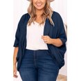 thumbnail image 1 of Plus Size Ribbed Cocoon Cover Up, 1 of 3