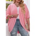 thumbnail image 1 of Plus Size Ribbed Cocoon Cover Up, 1 of 3