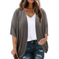 thumbnail image 1 of Plus Size Ribbed Cocoon Cover Up, 1 of 3