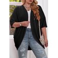 thumbnail image 1 of Plus Size Ribbed Cocoon Cover Up, 1 of 3