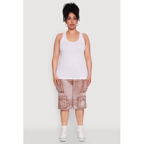 Women's Plus Size Rib Knit Tank Top