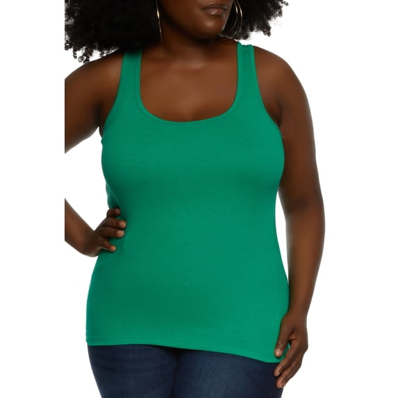 Women's Plus Size Rib Knit Tank Top