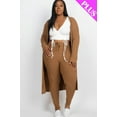 thumbnail image 1 of Plus Size Ribbed Long Cardigan & Leggings Set, 1 of 2