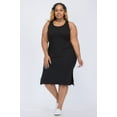 thumbnail image 1 of Plus Size Ribbed Side Slit Tank Midi Dress, 1 of 5