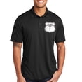 thumbnail image 1 of Plus Size Road Sign 1 Keywest Highway Graphic Design PosiCharge Competitor Polo Tee Shirt - Black 3XL, 1 of 2