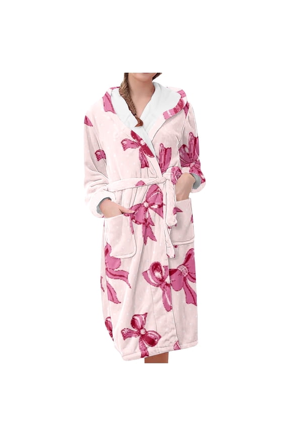 Plus Size Robe for Women Fleece Loungewear Oversized Hooded Women's Robes Bath Womens Bathrobe Khaki