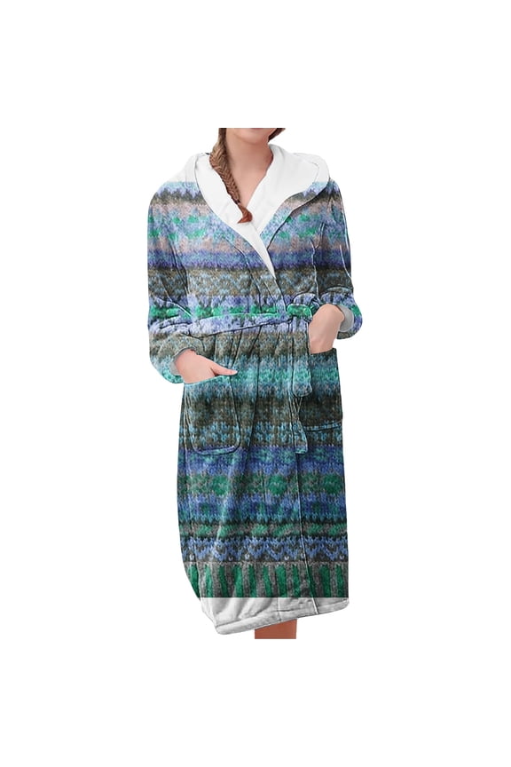 Plus Size Robe for Women Fleece Loungewear Oversized Warm Women's Robes Bath Womens Bathrobe Sky Blue