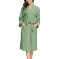 thumbnail image 1 of Plus Size Robe for Women Fluffy Loungewear Oversized Hooded Women's Robes Bath Womens Bathrobe Green, 1 of 7