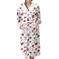 thumbnail image 1 of Plus Size Robe for Women Fuzzy Loungewear Oversized Hooded Women's Robes Bath Womens Bathrobe Wine1, 1 of 5