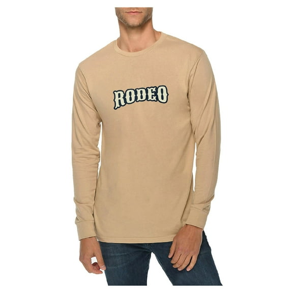 Plus Size Rodeo Graphic Long Sleeve Crewneck Tee - Mushroom 2XL