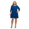 thumbnail image 1 of Plus Size Round Neck Knee Length A Line Dress, 1 of 11